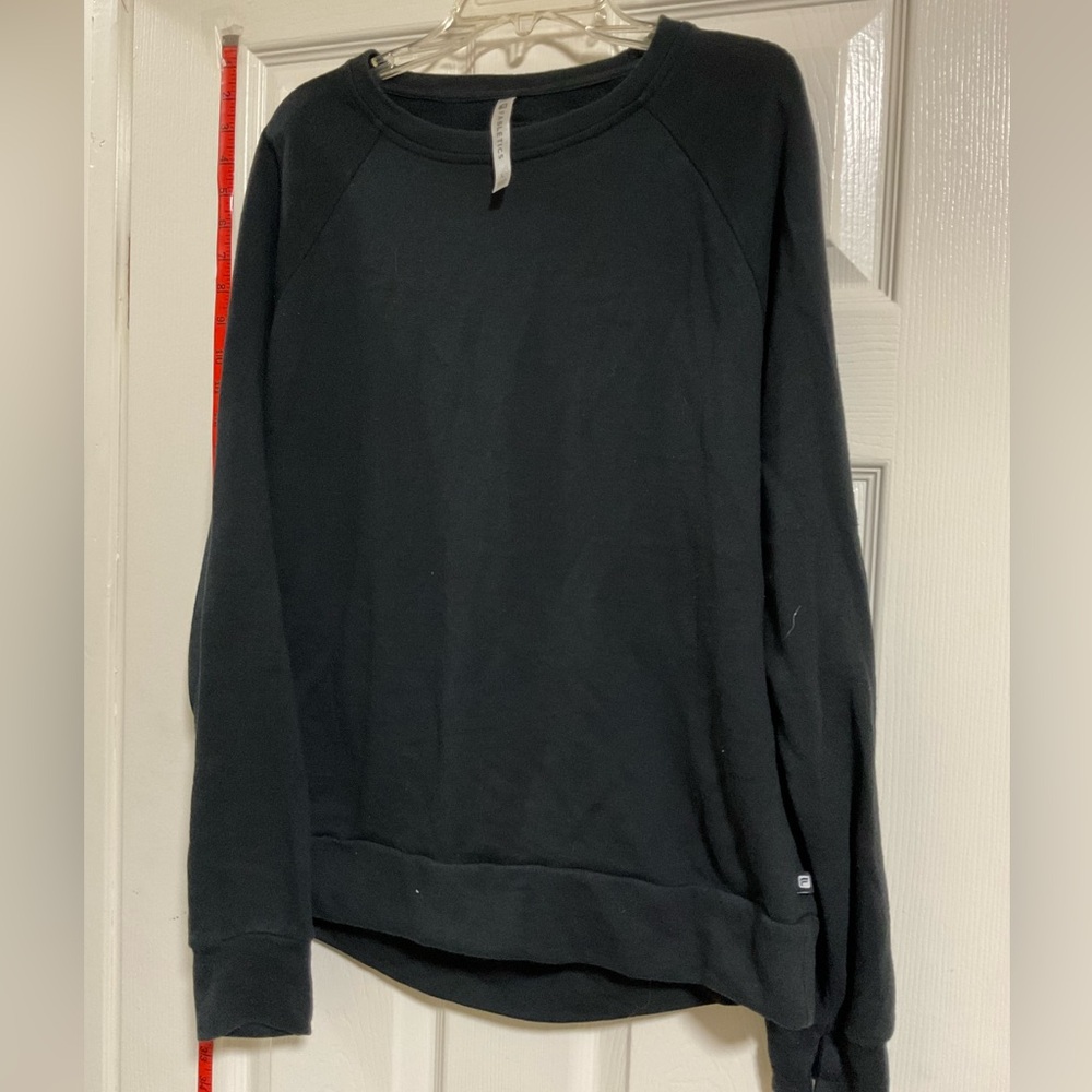 Fabletics Charcoal Open-Back Sweatshirt